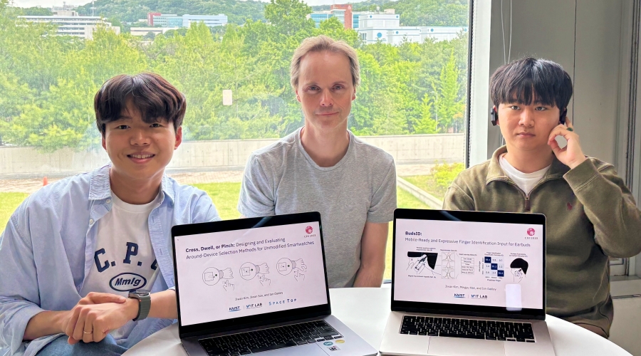 EE Prof. Ian Oakley's Research Team Develops Next-Generation Wearable Interaction Technologies Using Around-Device Sensing 1 교수님 900