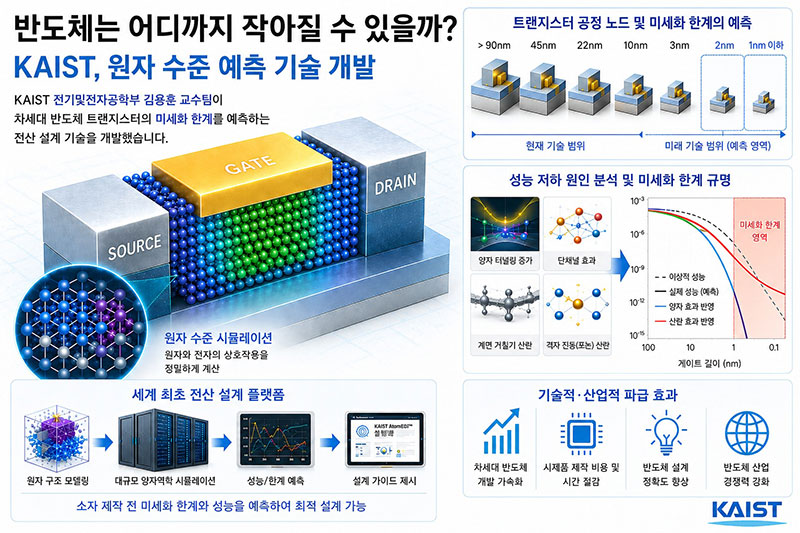 김용훈 교수팀 트랜지스터 미세화 한계 분석예〮측할 수 있는 전산 설계 기술 개발 12 2 2